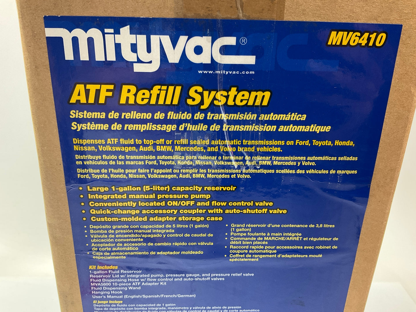 Mityvac Tools MV6410 ATF Refill Kit System Auto Transmission Pump Adapters