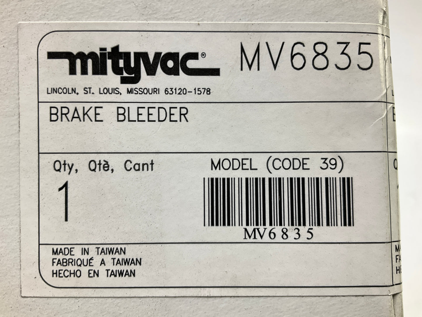 NEW - MITYVAC MV6835 Universal Air Powered Brake Bleeder Bleeding Pump Kit