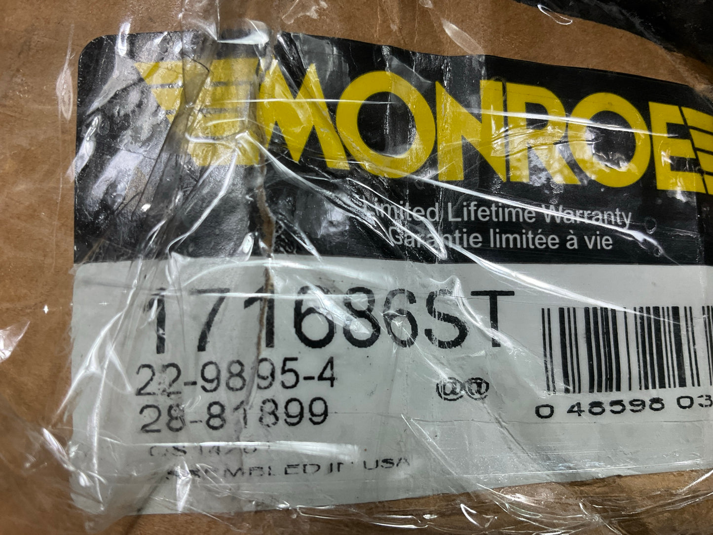 (2) Monroe 171686ST Quick-Strut Complete Strut Assembly, Rear