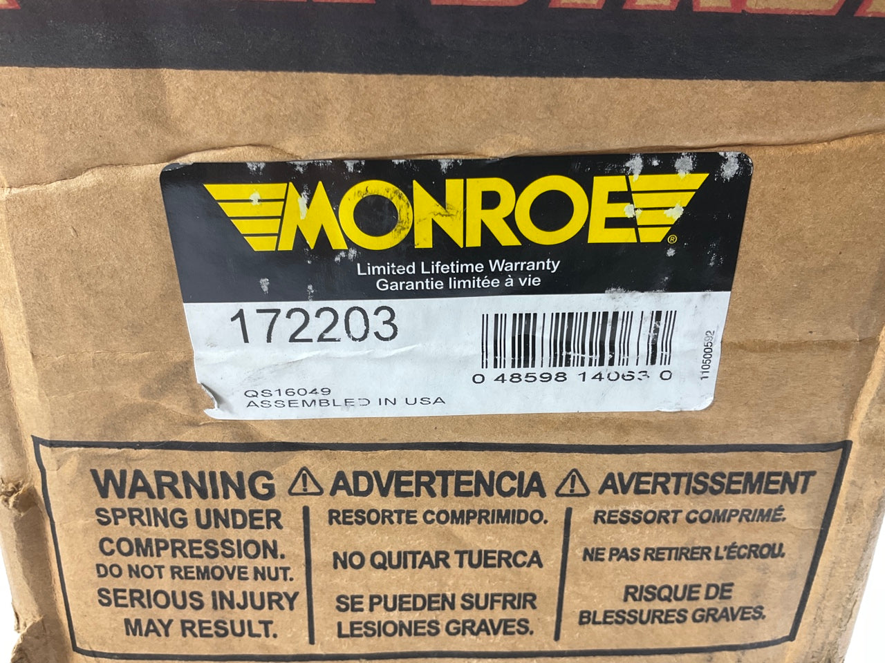 Monroe 172203 Complete Front Strut With Coil Spring For 2003-2007 Saturn Ion