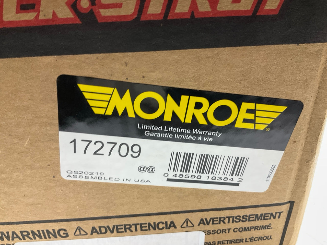 Monroe 172709 Suspension Strut And Coil Spring Assembly - FRONT LEFT