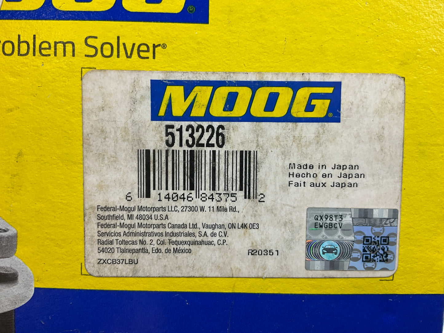 Moog 513226 Front Wheel Bearing & Hub Assembly For 2002-2006 Mini Cooper