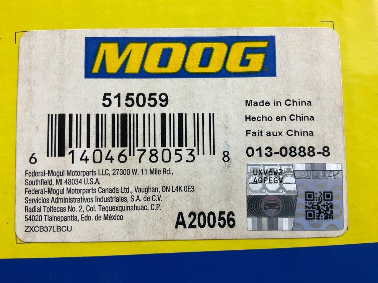 (2) Moog 515096 Wheel Bearing And Hub Assembly, Front