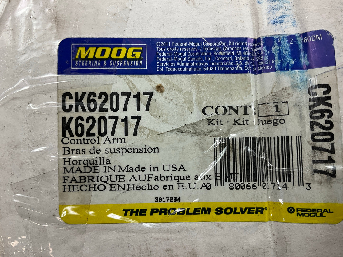 Moog CK620717 Front Left Lower Suspension Control Arm And Ball Joint
