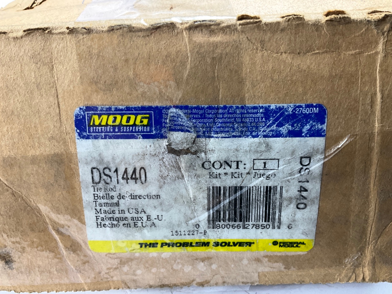 Moog DS1440 Front Right Outer Steering Tie Rod End 99-04 F550 SD, Motorhome
