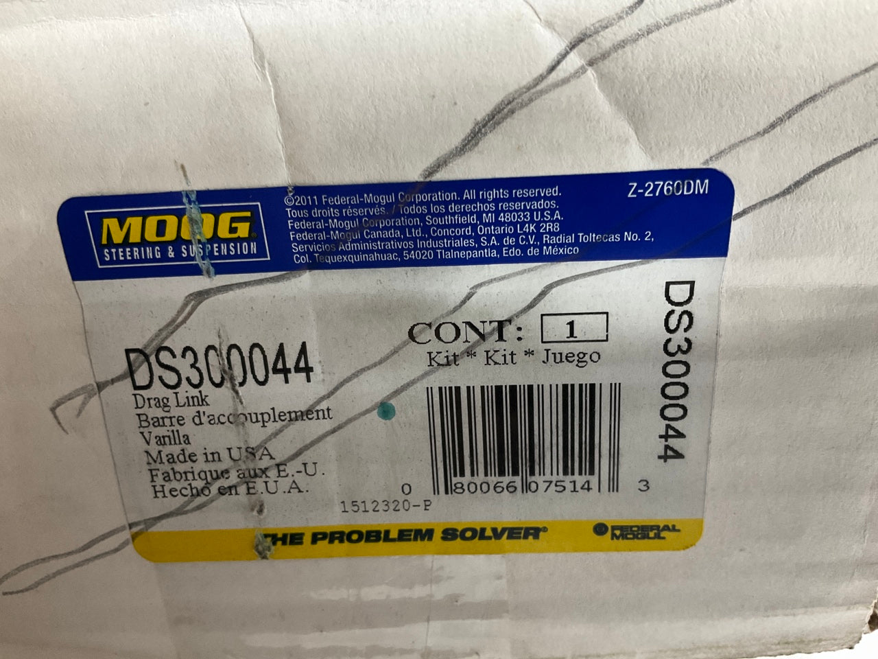 Moog DS300044 Front Right Outer Steering Tie Rod End