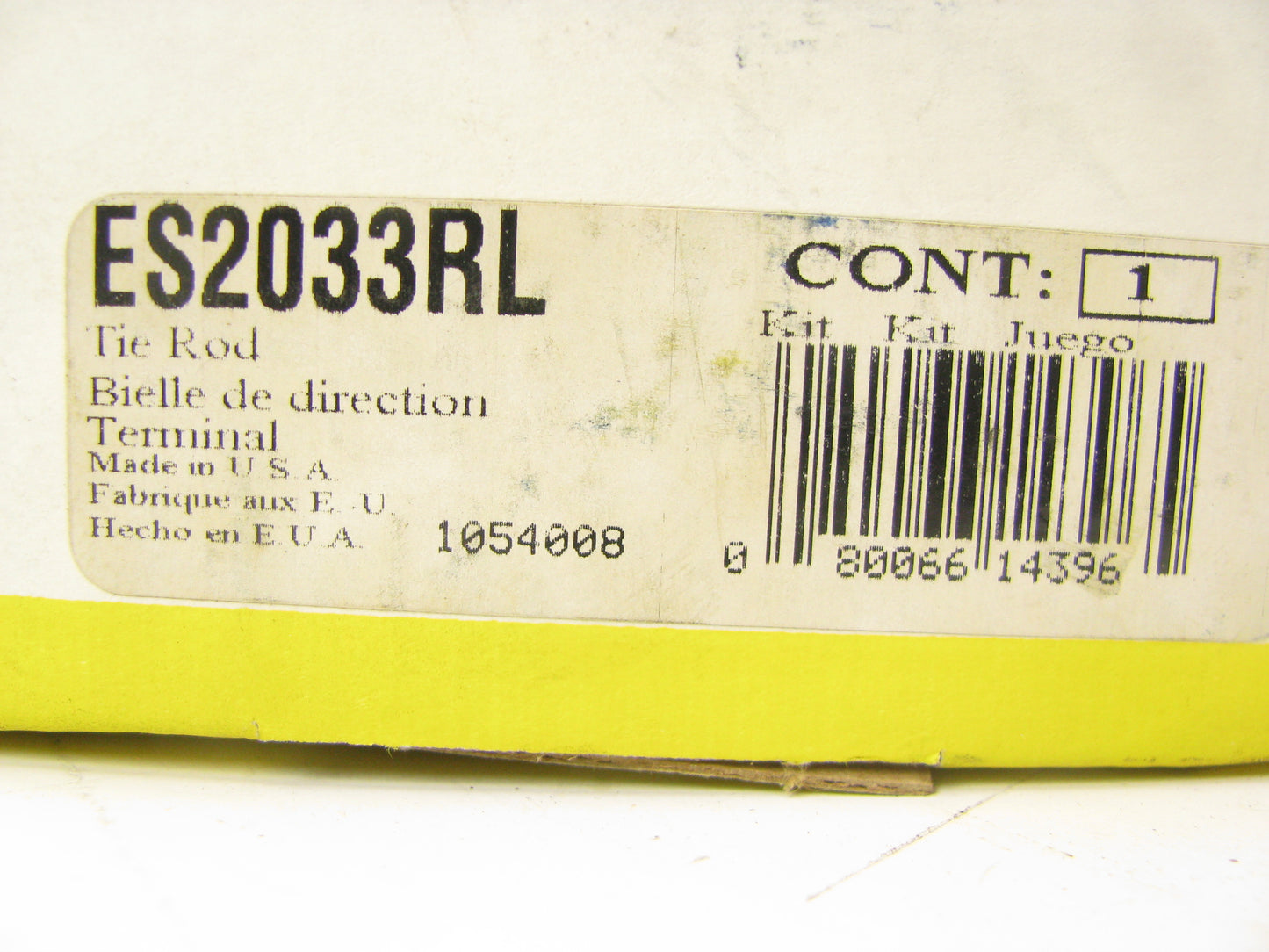 (2) Moog ES2033RL Front Outer Steering Tie Rod End