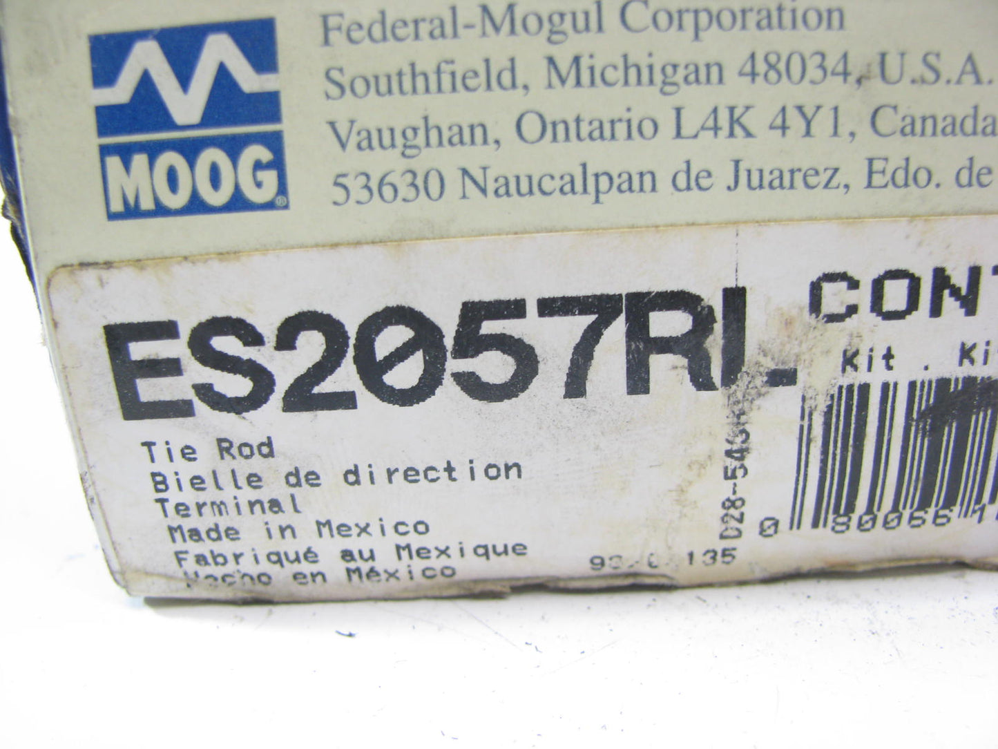 Moog ES2057RL OUTER Steering Tie Rod End