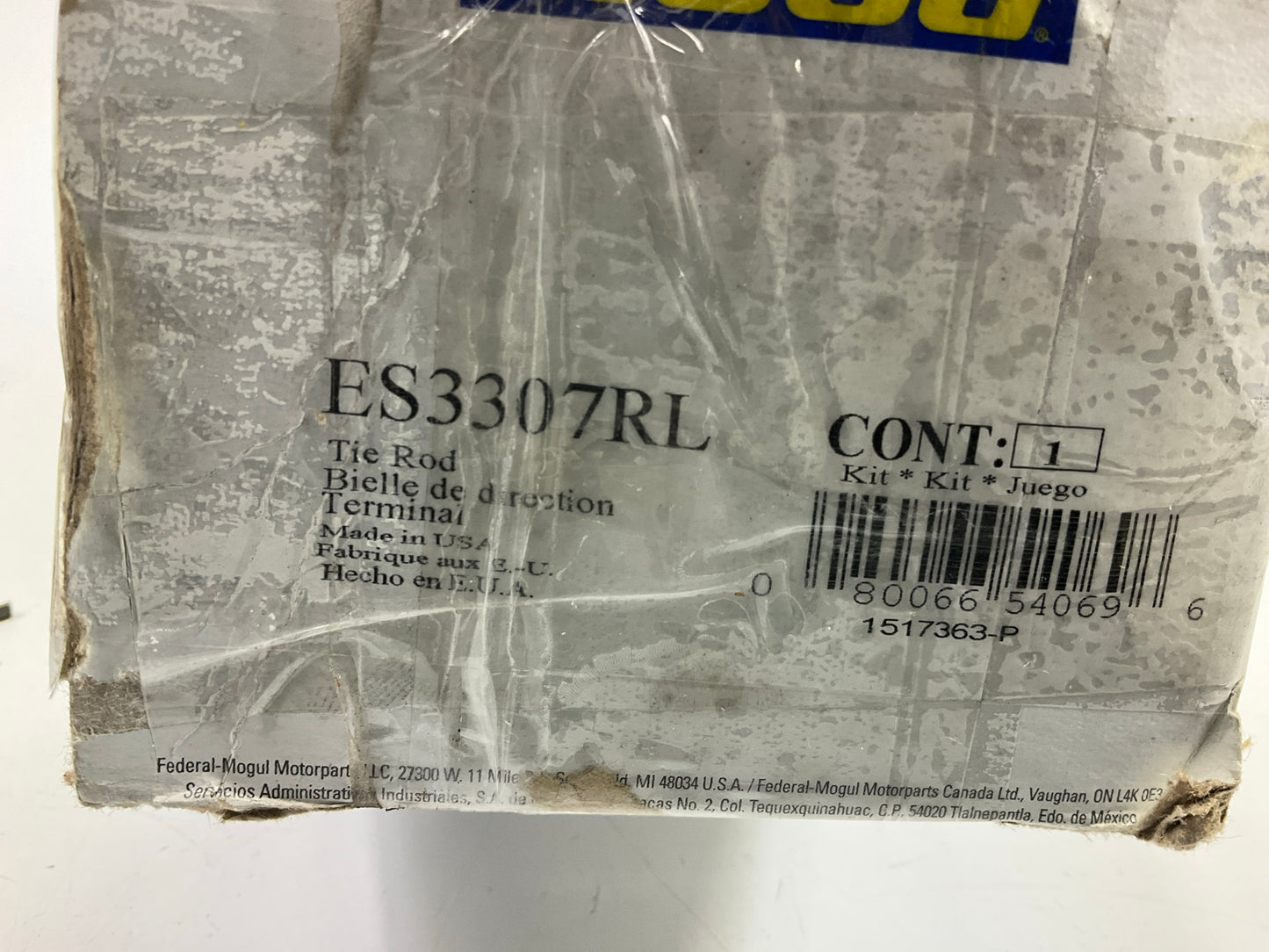 (2) Moog ES3307RL Front Outer Steering Tie Rod End 1995-2002 Continental