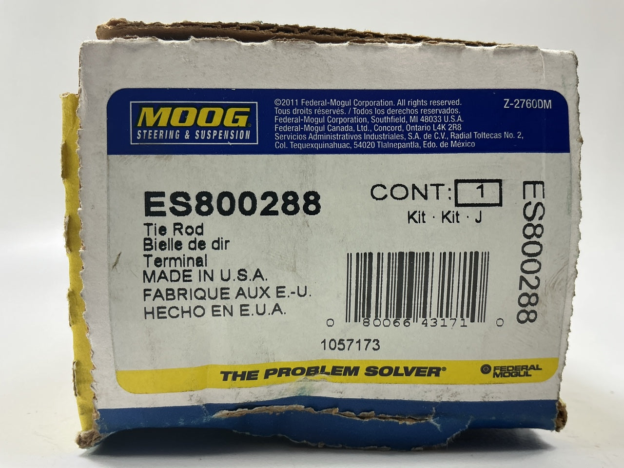 Moog ES800288 Front Right Outer Steering Tie Rod End For 2006-11 Hyundai Accent
