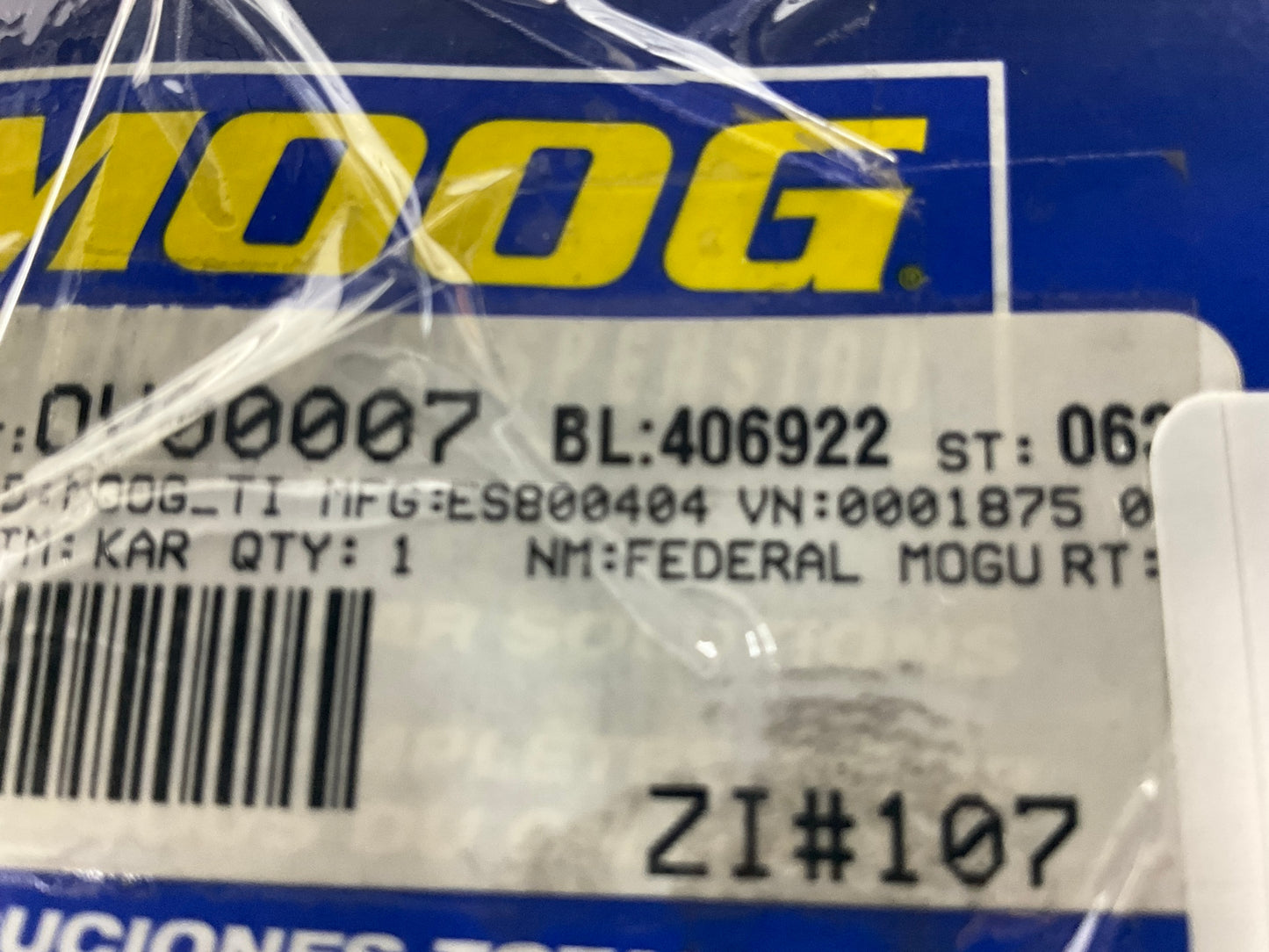 MISSING HARDWARE Moog ES800404 Front Outer Steering Tie Rod End 04-09 Quest