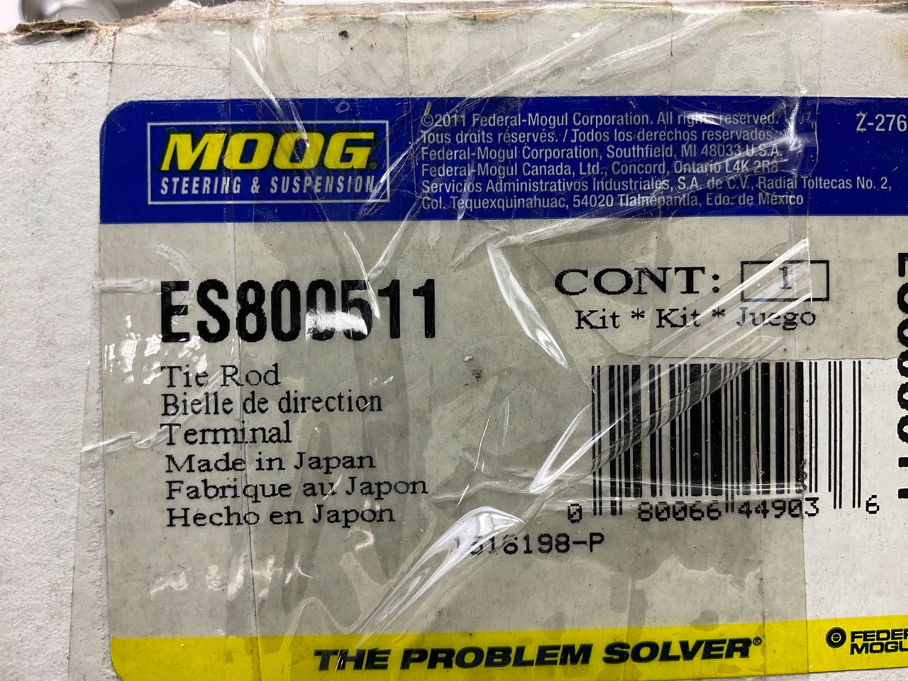 Moog ES800511 Steering Tie Rod End - Front Right Outer