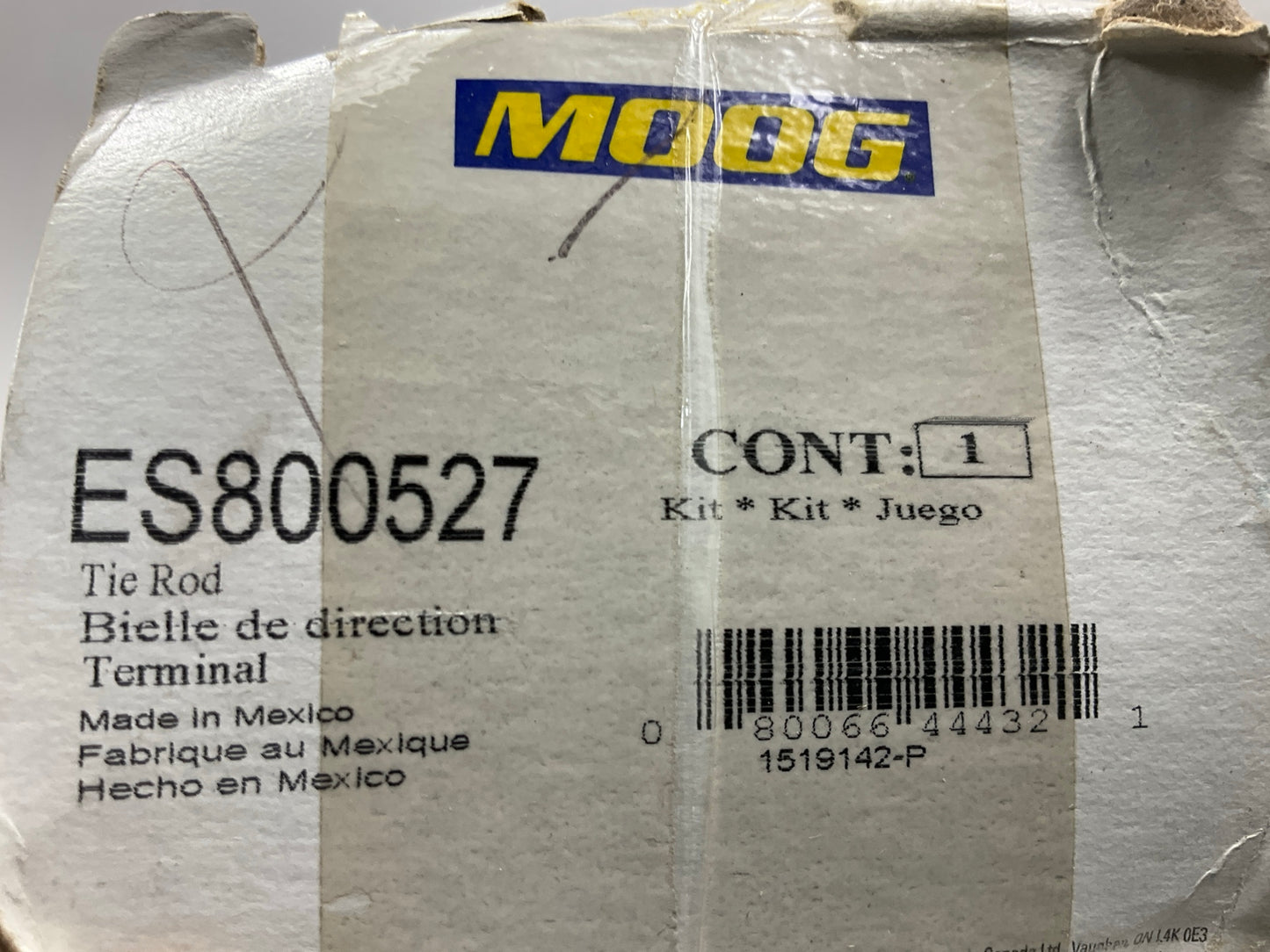 NO HARDWARE - Moog ES800527 Front Outer Steering Tie Rod End
