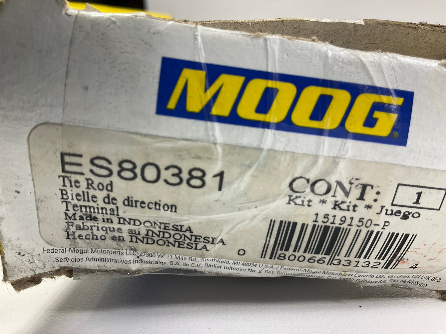 Moog ES80381 Front Right Outer Steering Tie Rod End 03-07 Sequoia, 03-06 Tundra