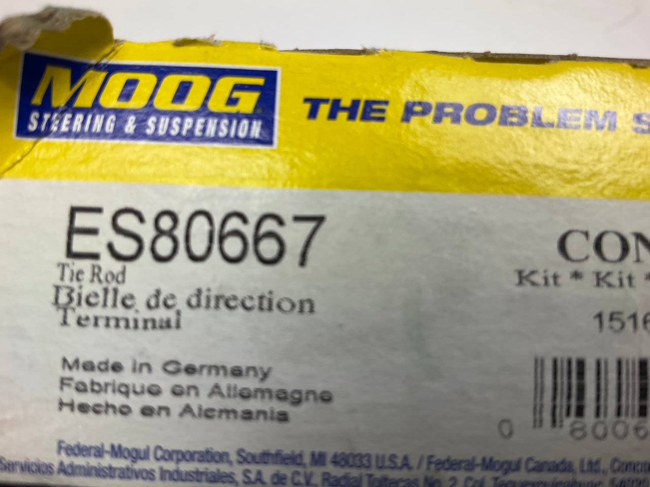 Moog ES80667 Front Right Outer Steering Tie Rod End