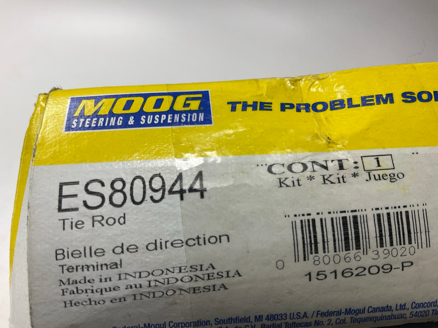 Moog ES80944 Front Outer Steering Tie Rod End