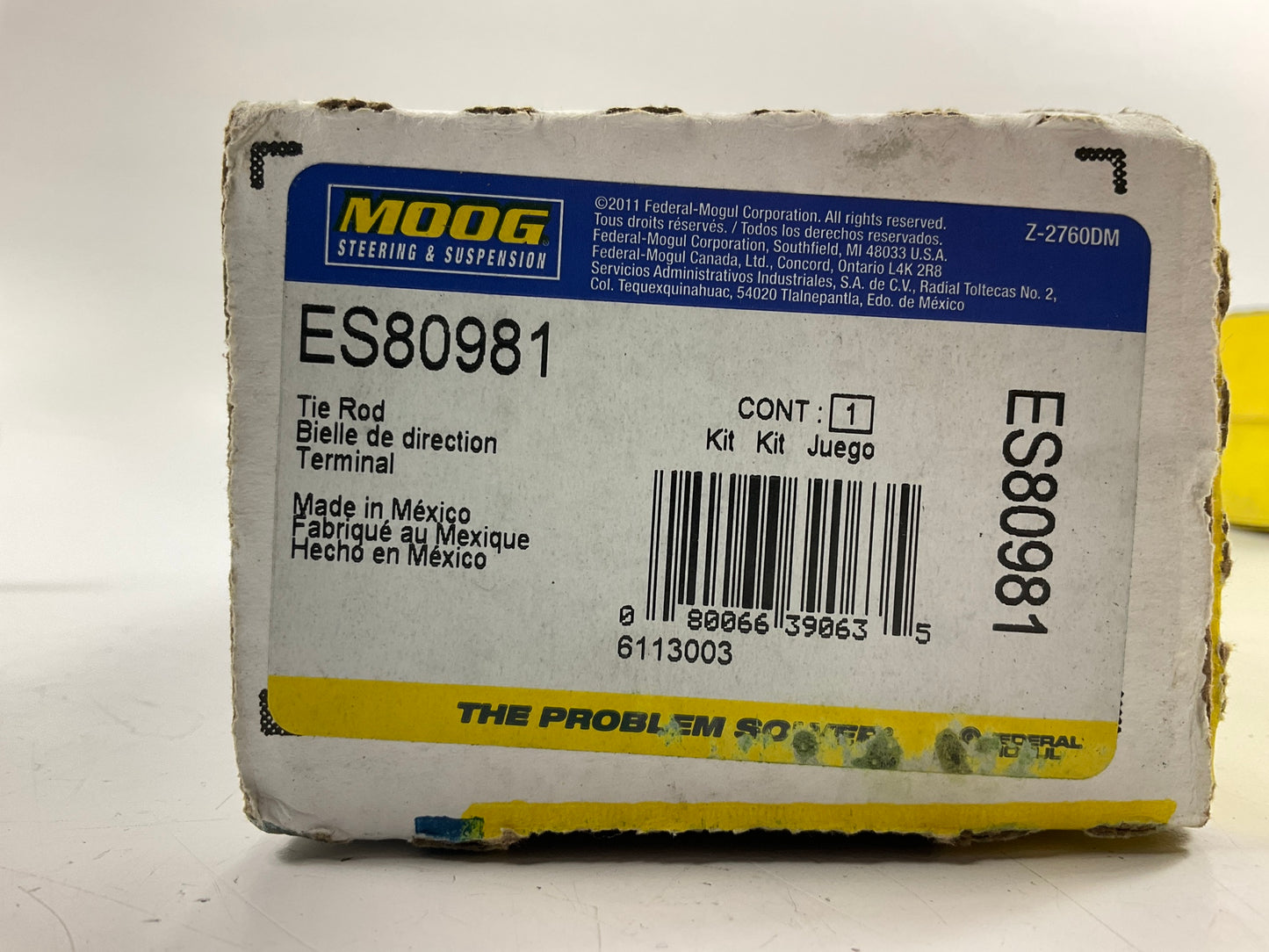 Moog ES80981 Front Left Outer Steering Tie Rod End 01-09 S60 00-06 S80 01-07 V70
