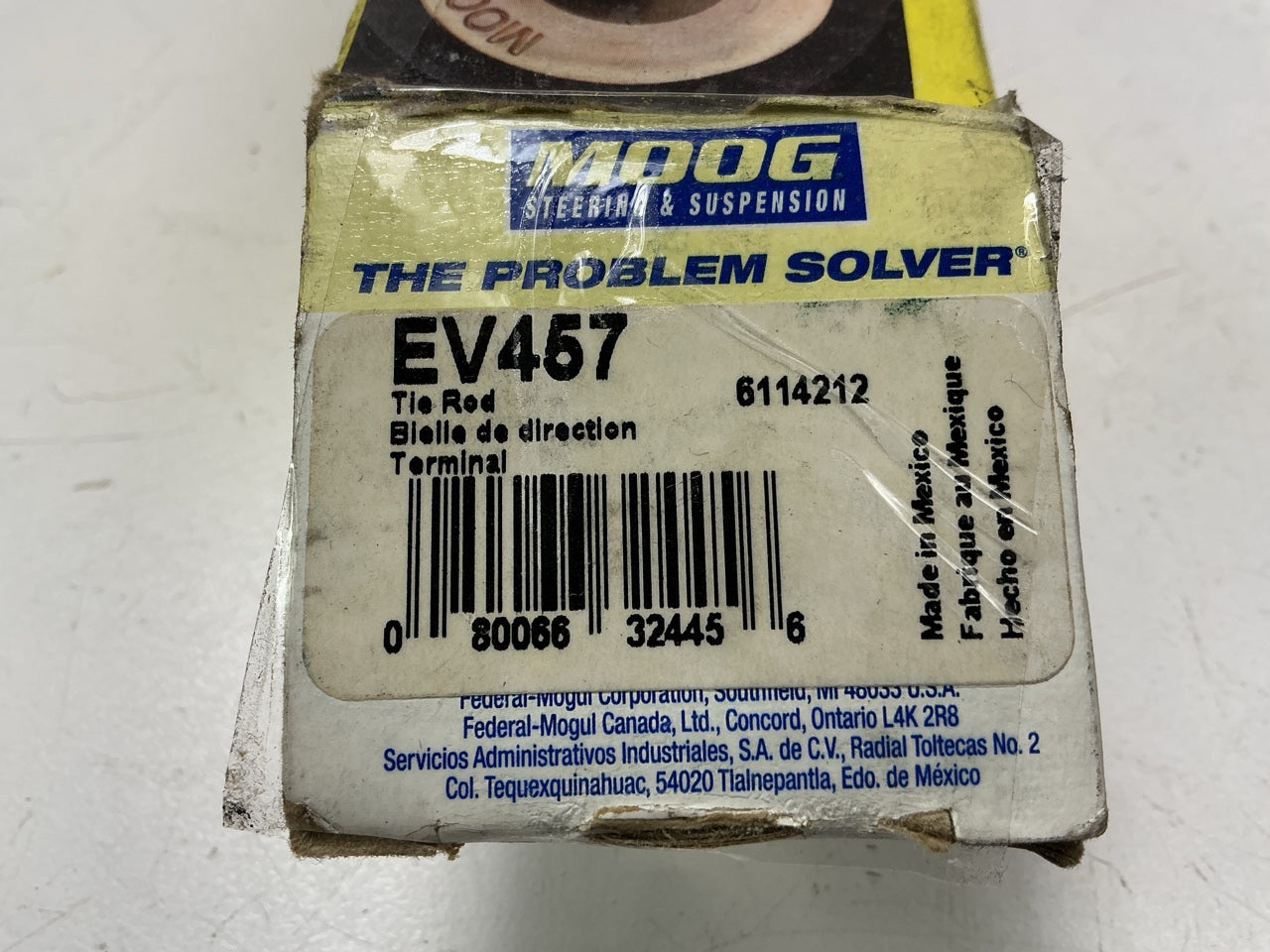 Moog EV457 Front Inner Steering Tie Rod End