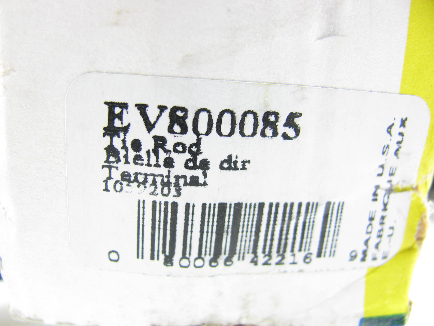 Moog EV800085 Front Inner Steering Tie Rod End
