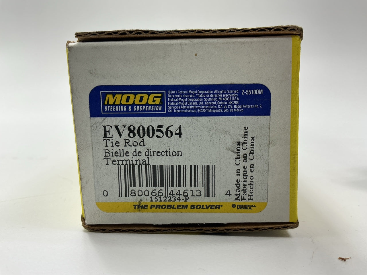 NO HARDWARE - Moog EV800564 Front Inner Steering Tie Rod End