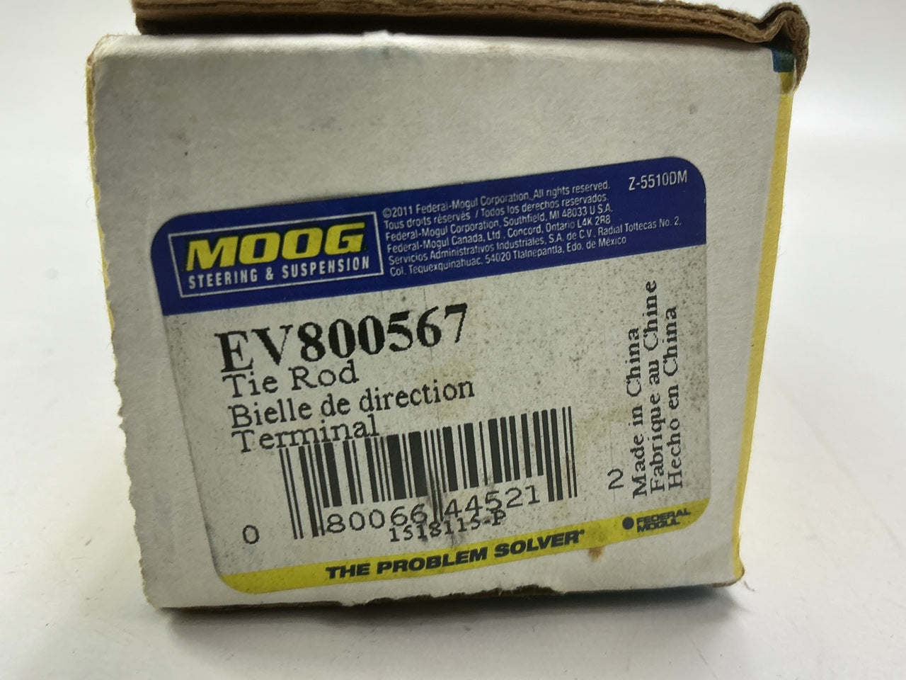 (2) Moog EV800567 Front Inner Steering Tie Rod End