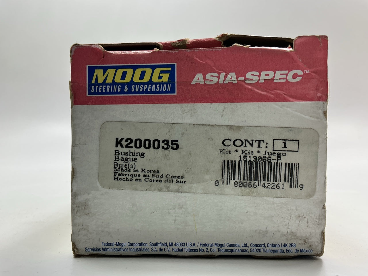 Moog K200035 Front Upper Suspension Control Arm Bushing