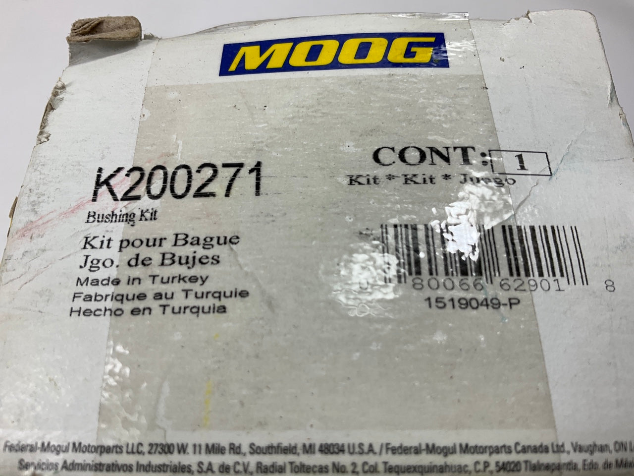 Moog K200271 Suspension Control Arm Bushing (Front Lower)