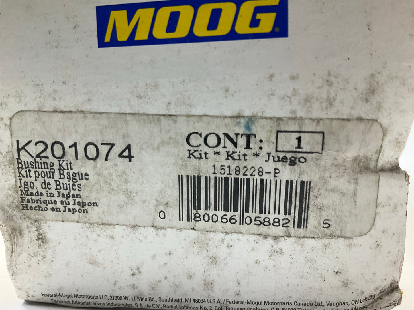 Moog K201074 Front Control Arm Bushing 88-91 626, 88-92 MX-6