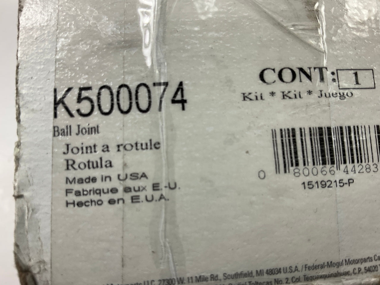 Moog K500074 Suspension Ball Joint - Front Lower