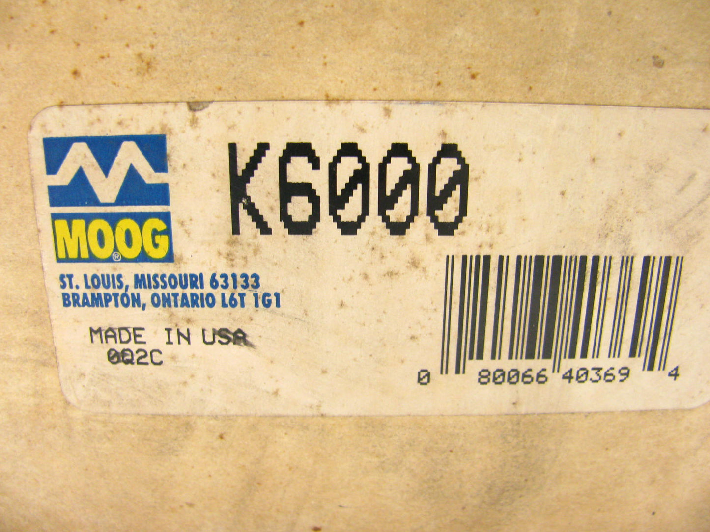 Moog K6000 Leaf Spring Bushing - Rear
