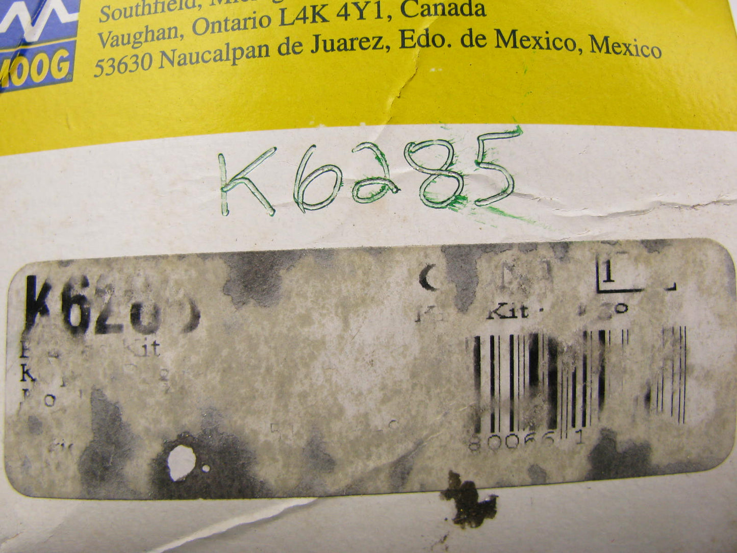 Moog K6285 Front Lower Control Arm Bushing