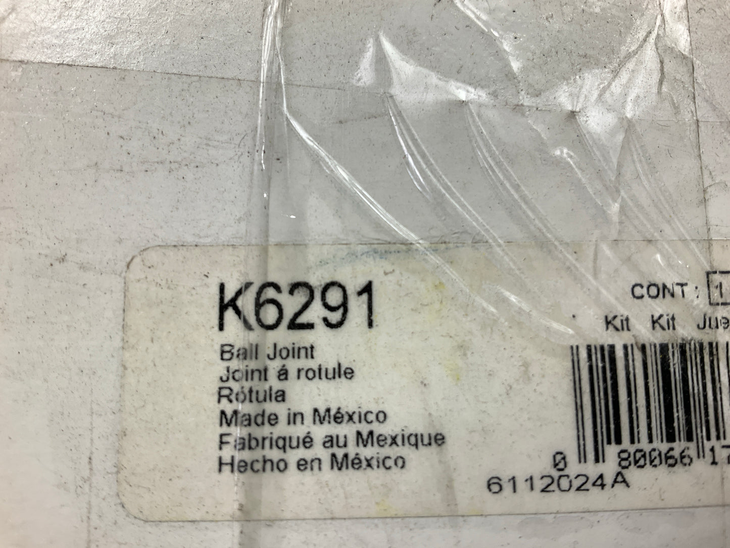 MISSING HARDWARE - Moog K6291 Front LOWER Suspension Ball Joint