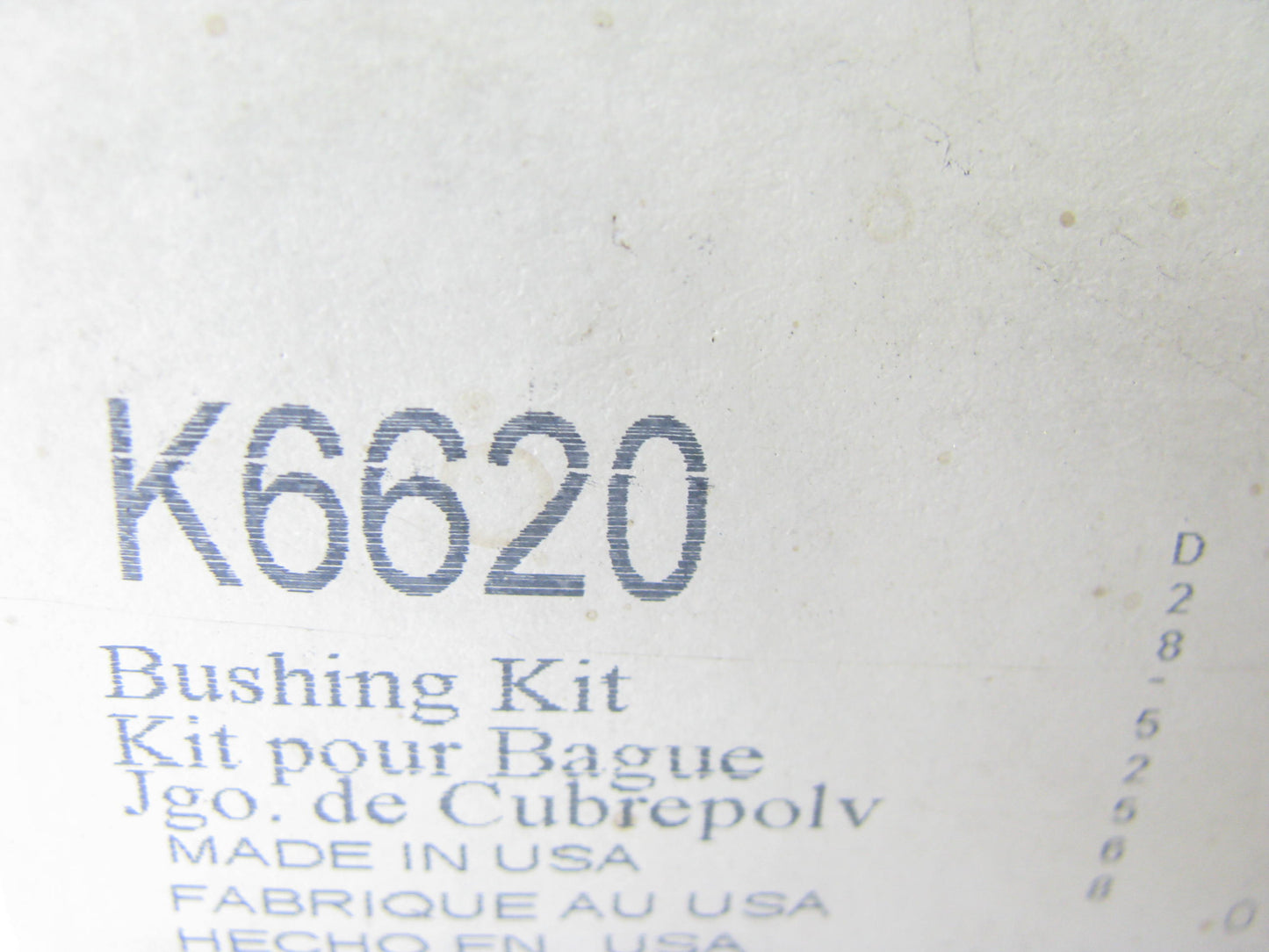 (2) Moog K6620 Suspension Control Arm Bushing Kit - Front Lower
