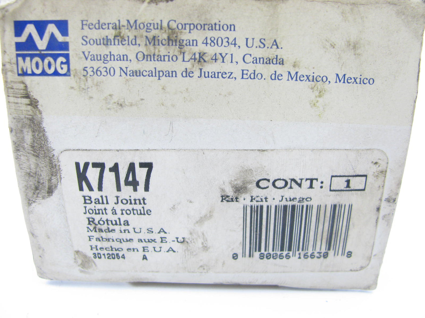 For Moog K7147 Suspension Ball Joint - Front Lower