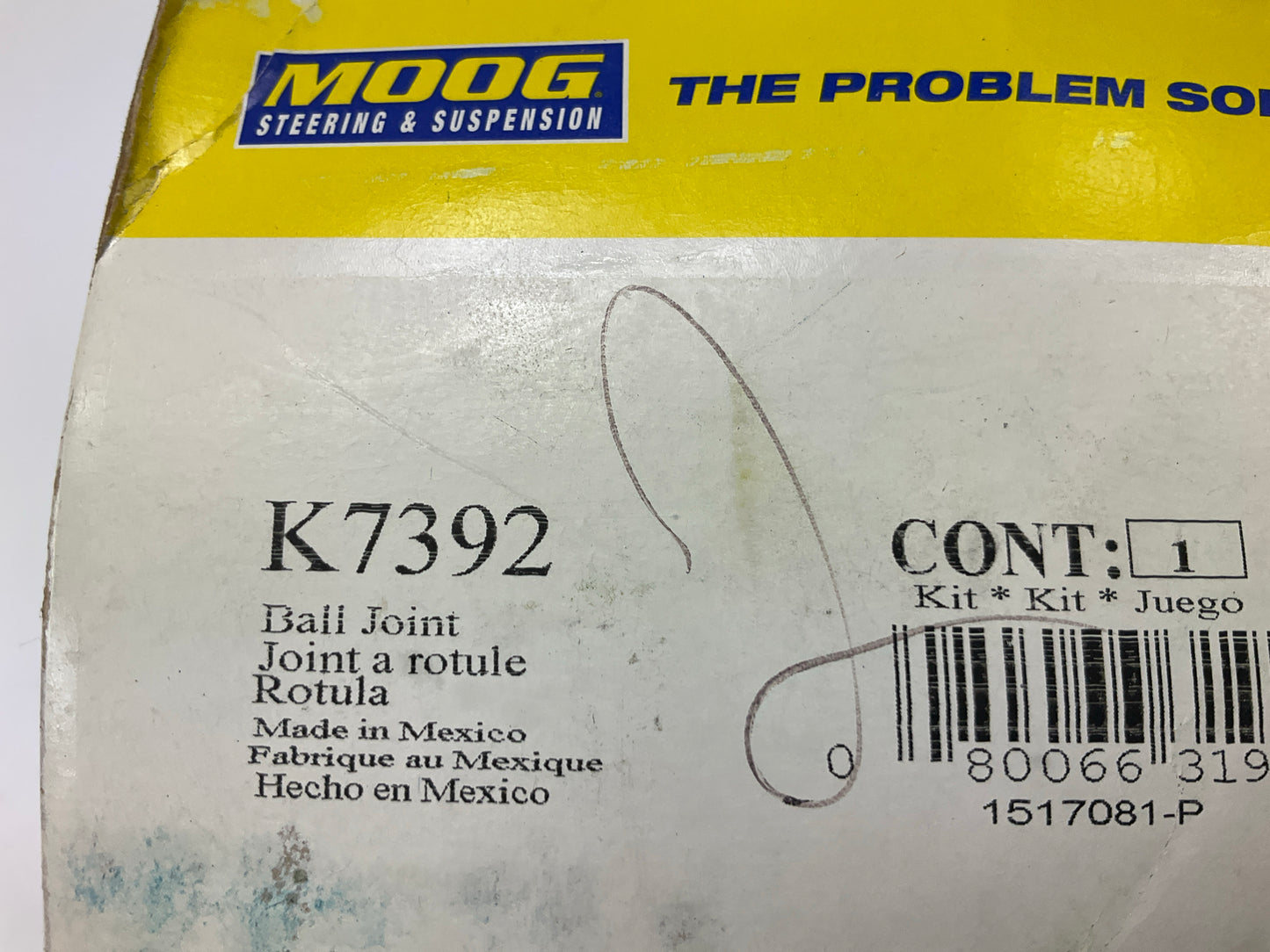 Moog K7392 Suspension Ball Joint - Front Upper