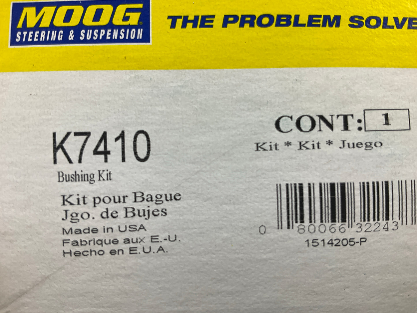 Moog K7410 Suspension Stabilizer Sway Bar Bushing Kit, Rear