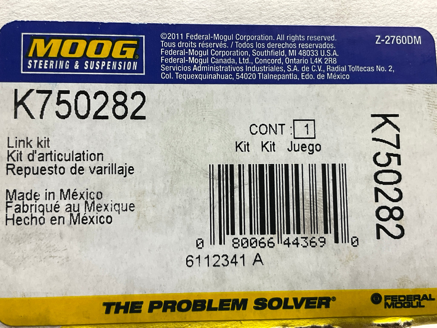 Moog K750282 Front Left Suspension Stabilizer Bar Link