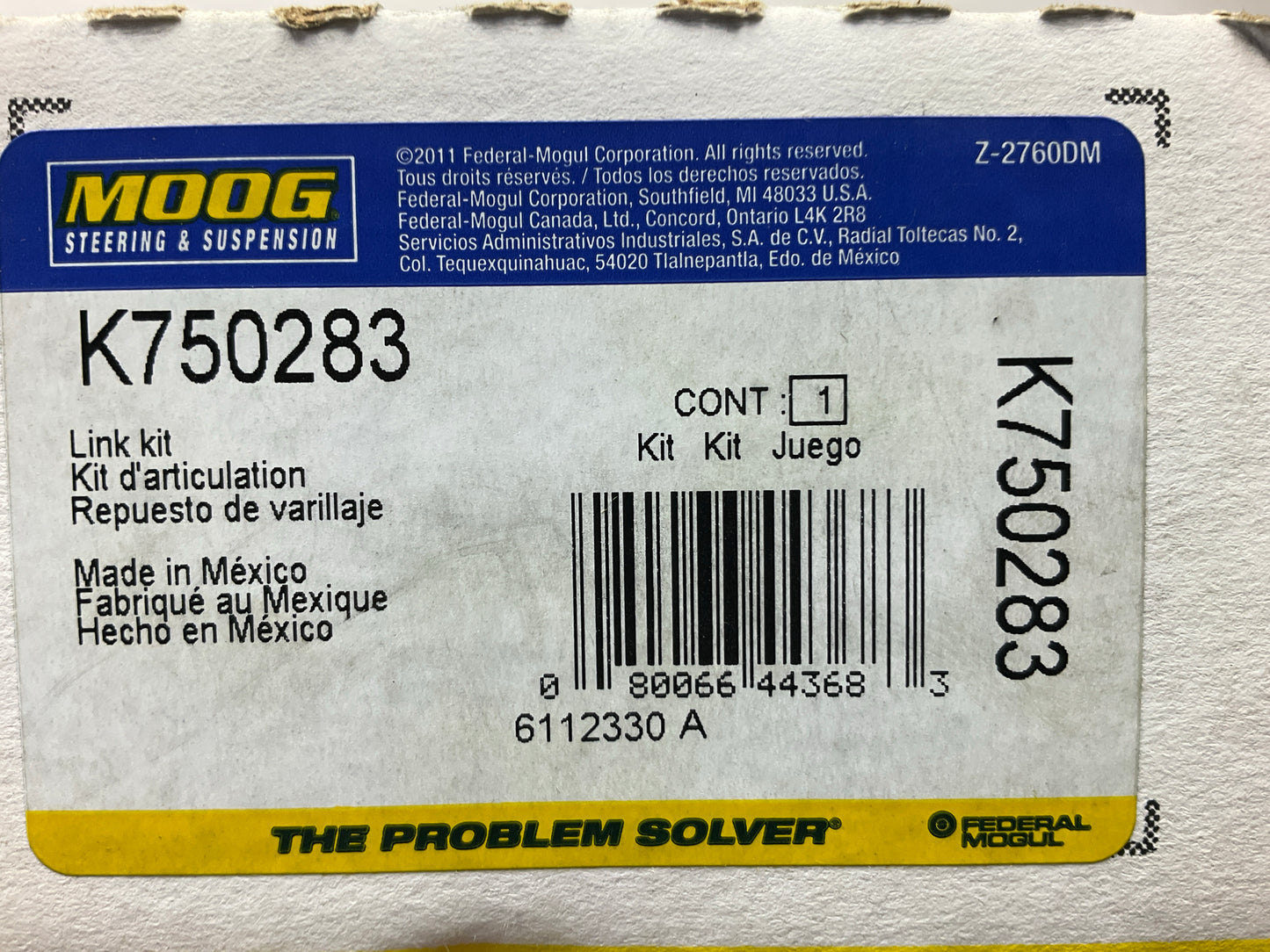 Moog K750283 Front Right Suspension Stabilizer Bar Link
