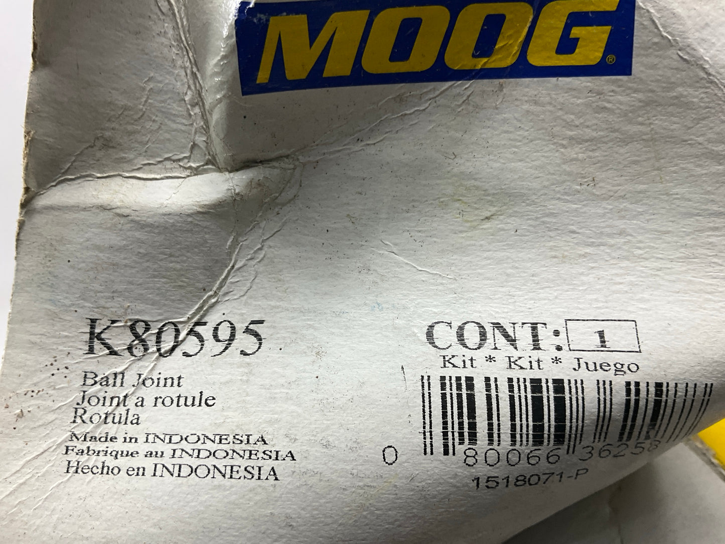 NO HARDWARE - Moog K80595 Front Lower Suspension Ball Joint