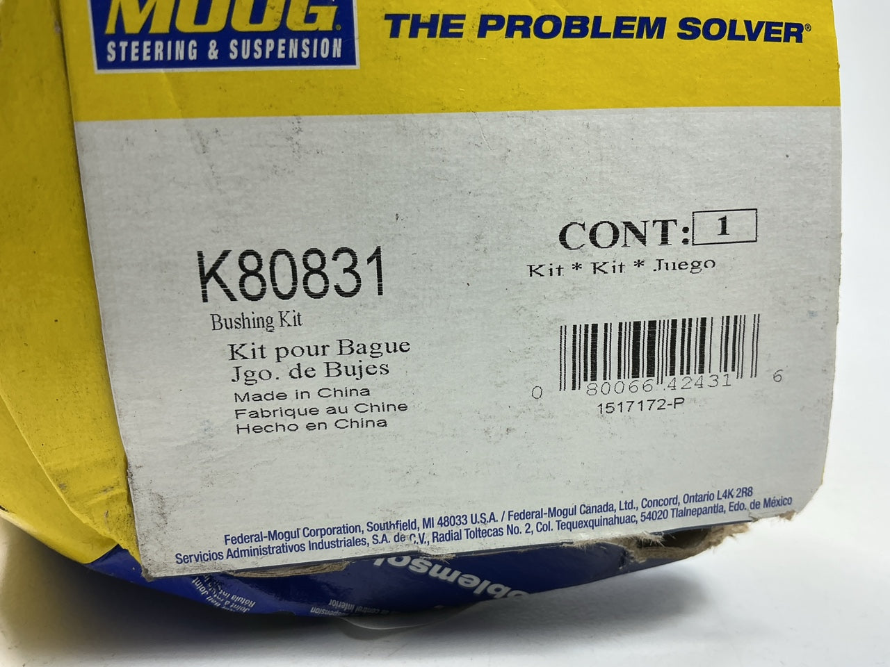 Moog K80831 Front Lower Suspension Control Arm Bushing 96-07 Taurus 96-05 Sable