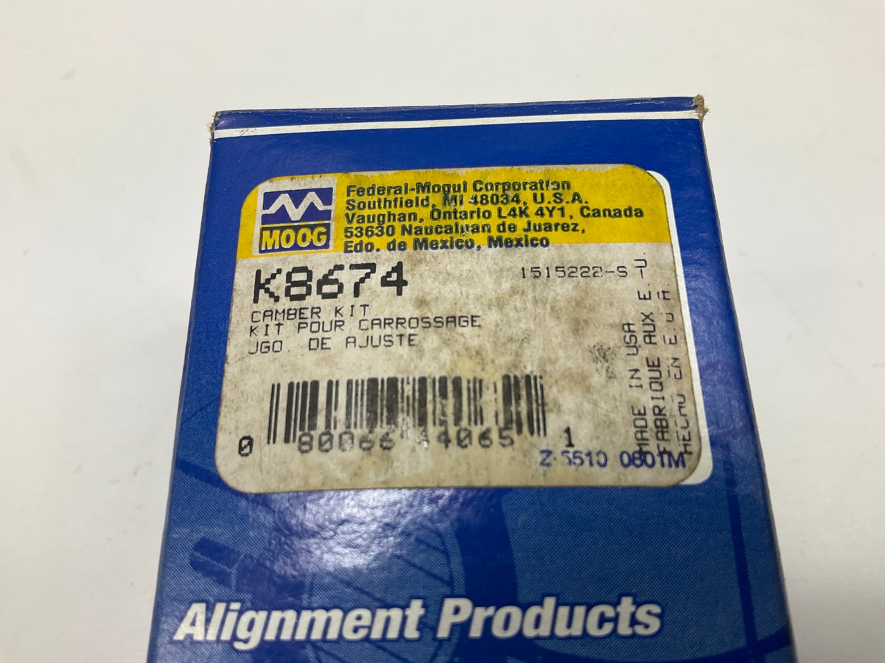 (2) Moog K8674 Alignment Caster / Camber Cam Kit - 1-1/4 Degree