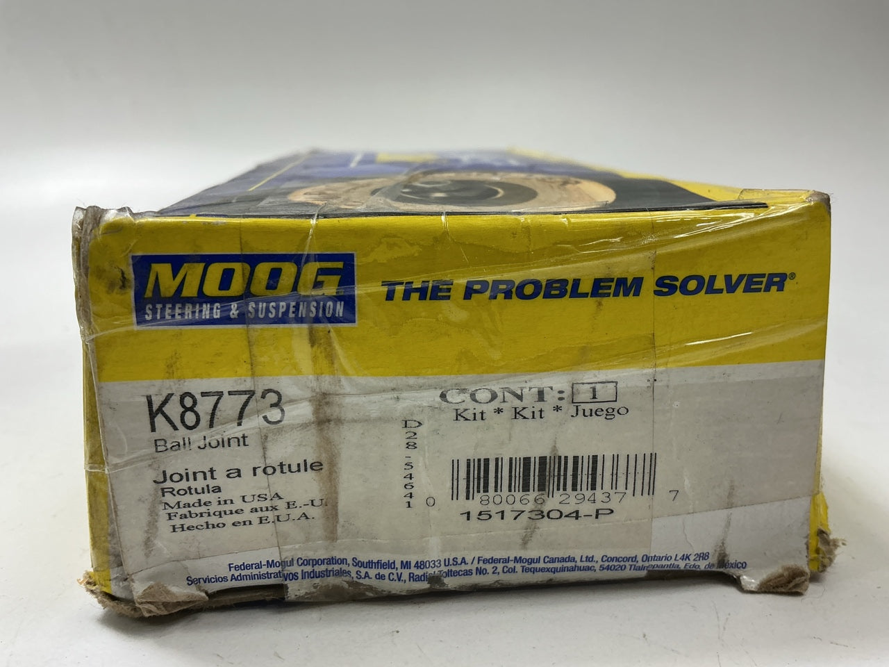 NO HARDWARE - Moog K8773 Front Lower Suspension Ball Joint