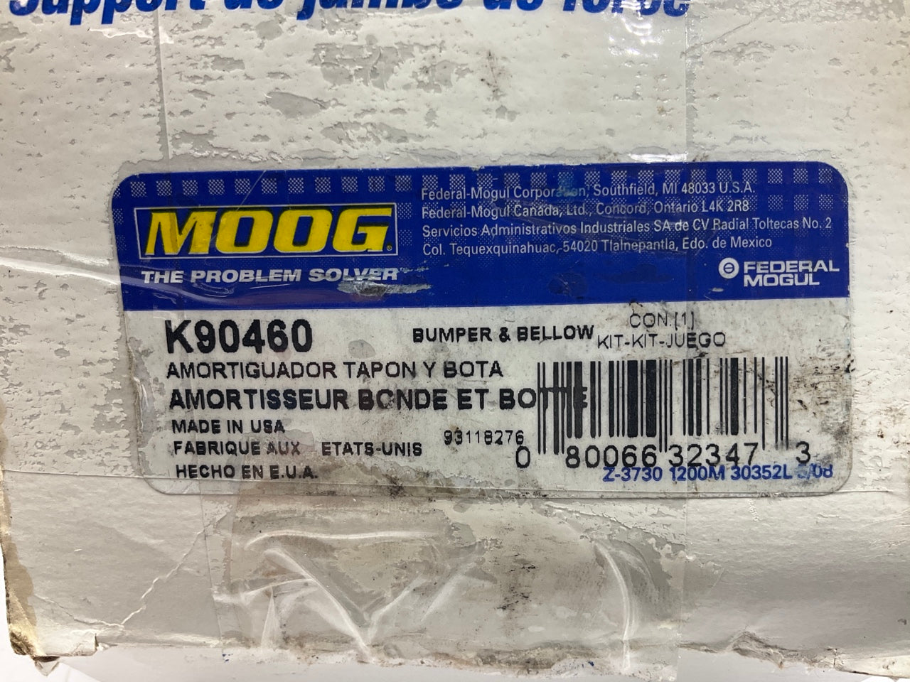 Moog K90460 Suspension Strut Bellows