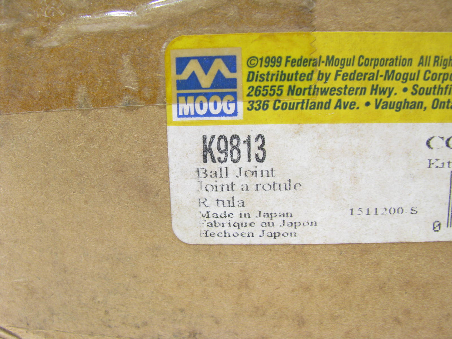 Moog K9813 555 Suspension Control Arm & Ball Joint Assembly Front Right Upper