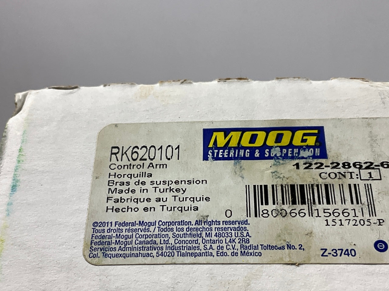 Moog RK620101 Suspension Control Arm - Rear Left Upper Forward