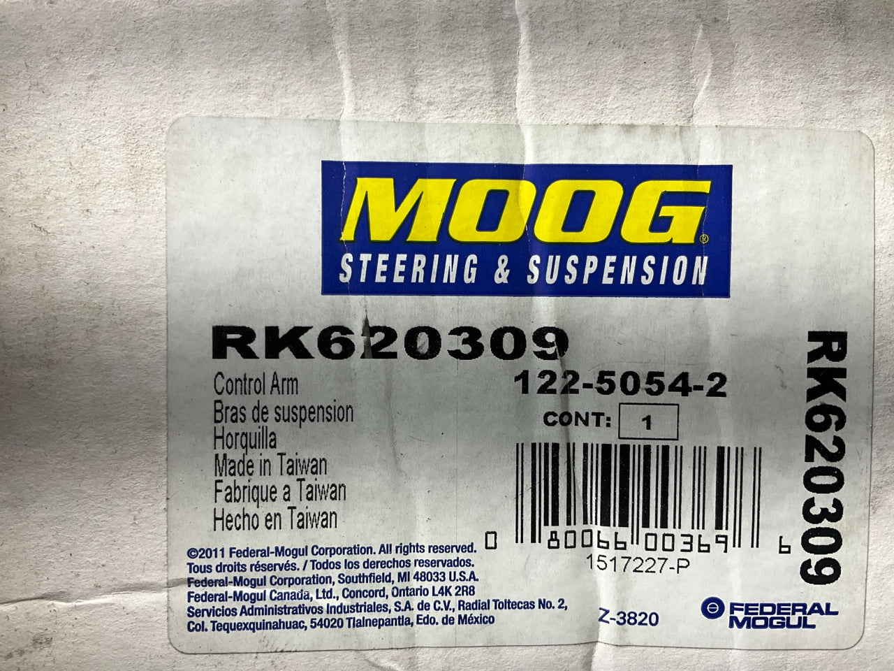 Moog RK620309 Front Right Lower Suspension Control Arm And Ball Joint Assembly