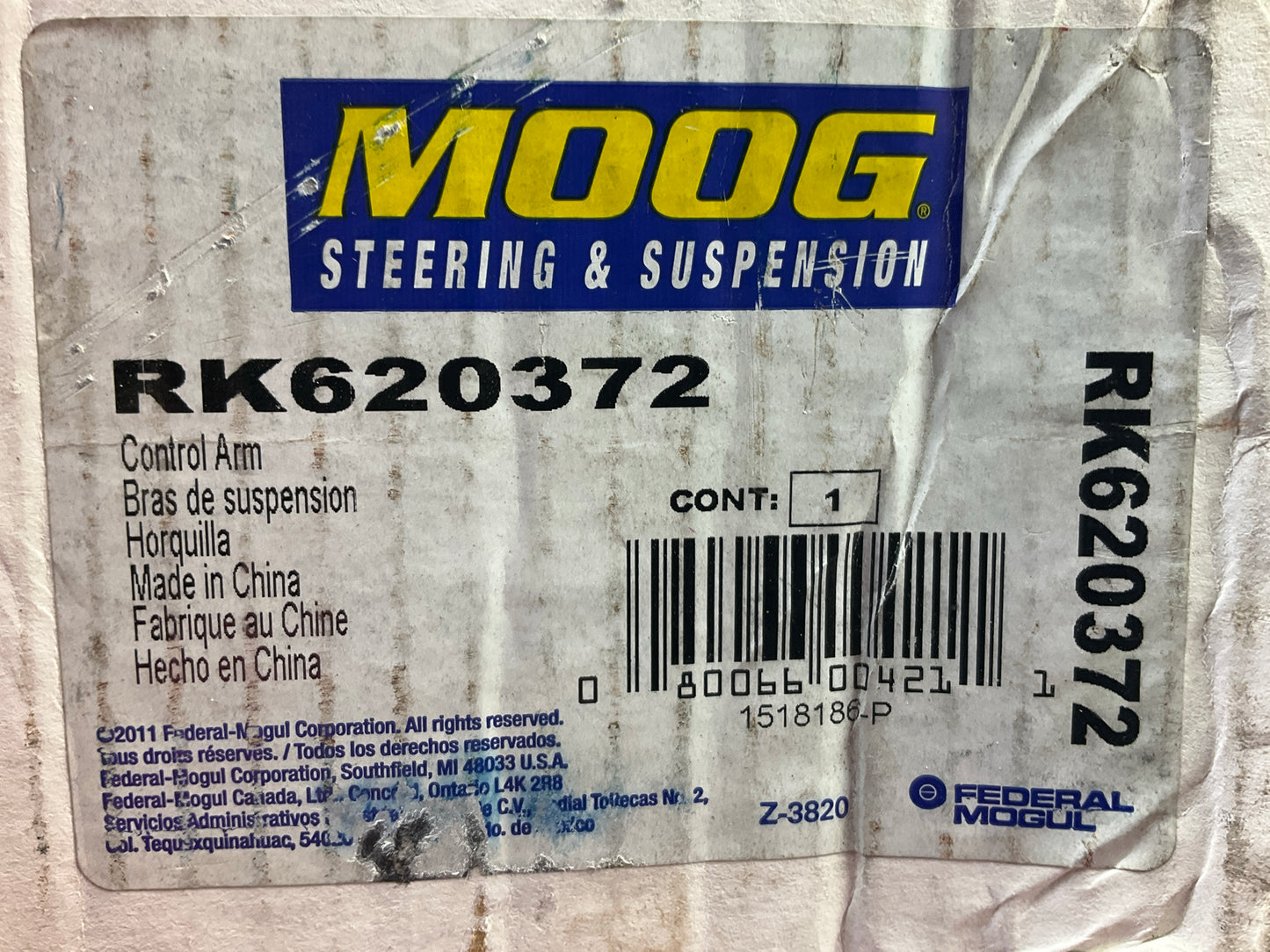 Moog RK620372 Front Left Lower Suspension Control Arm And Ball Joint
