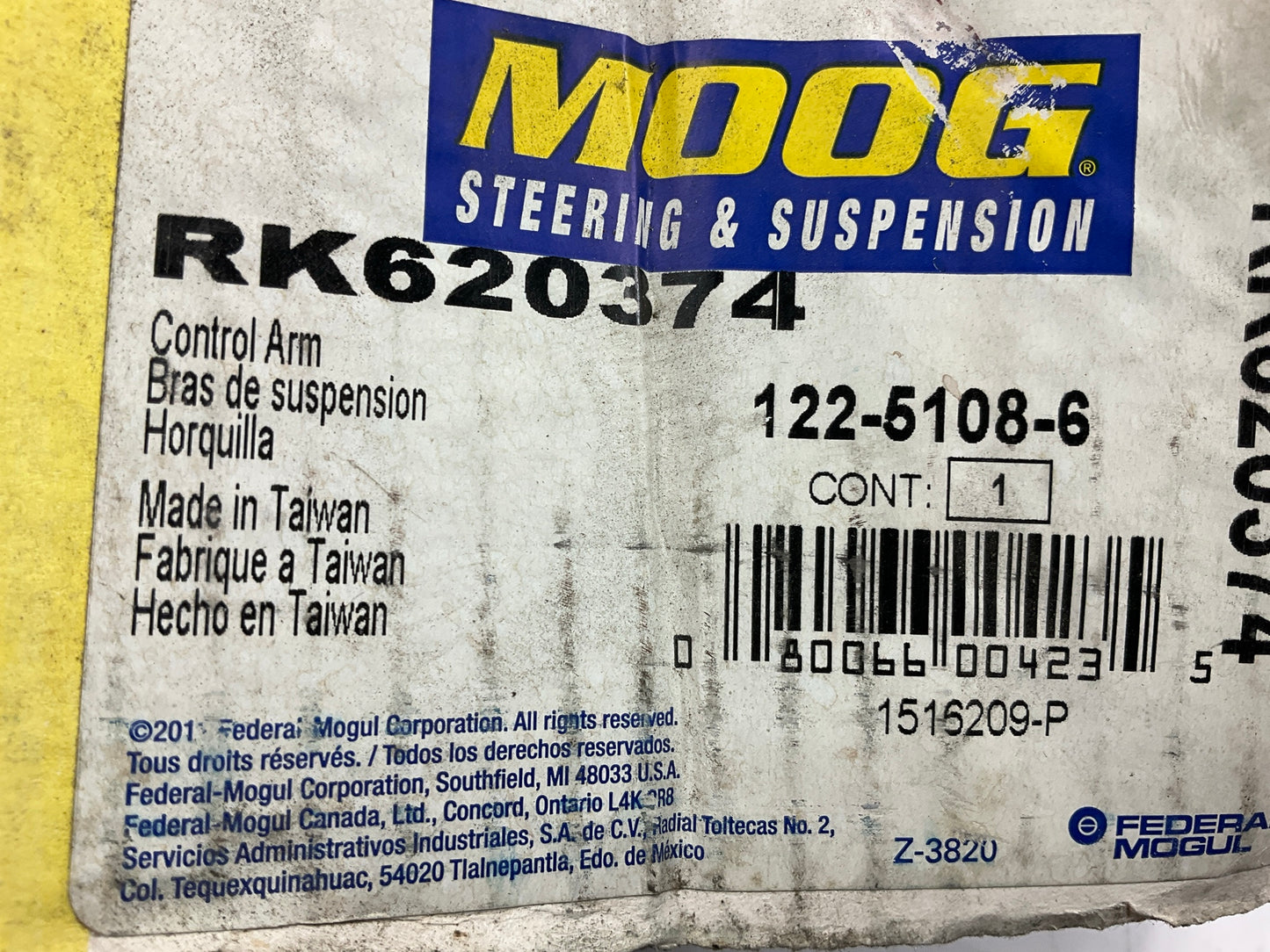 Moog RK620374 Front Left Lower Suspension Control Arm And Ball Joint Assembly