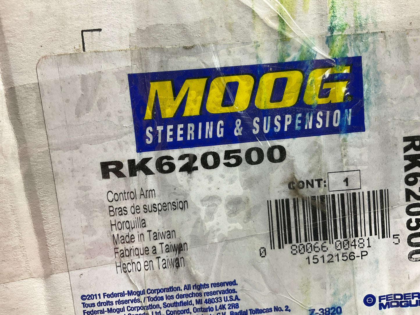 Moog RK620500 Front Left Lower Suspension Control Arm And Ball Joint Assembly
