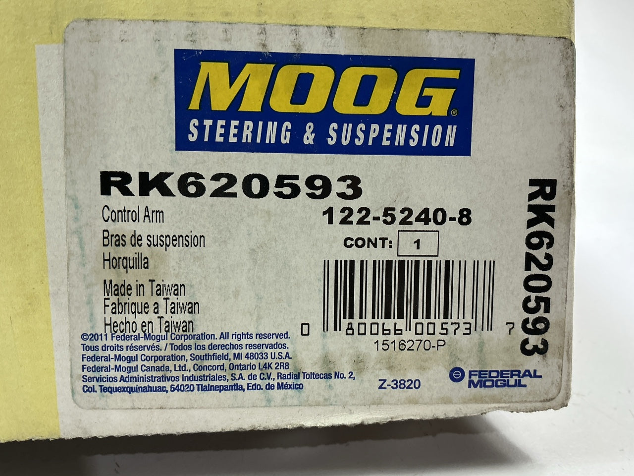 Moog RK620593 Front Right Lower Control Arm For 2000 Volvo S40, V40